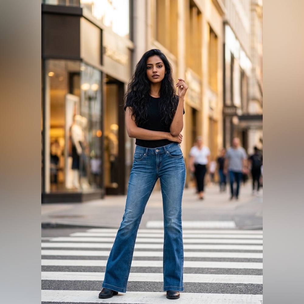 Mossimo Low-Rise Blue Flare Jeans for Women